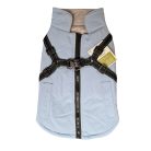 Bélelt Kutyakabát Hámmal - 2XL, Kék