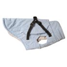 Bélelt Kutyakabát Hámmal - 2XL, Kék