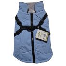 Bélelt Kutyakabát Hámmal - 2XL, Kék