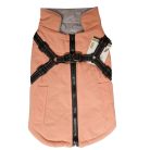 Bélelt Kutyakabát Hámmal - 2XL, Rózsaszín