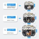 Hordozható Kutya kennel - Világos kék, S (74x74x43cm)
