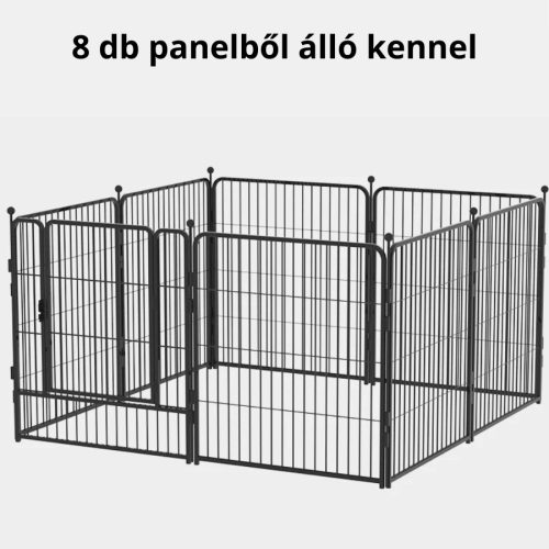 Kutyakennel Kültérre - 8 panelből - 70x80 cm