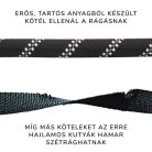 Kutyapóráz -fényvisszaverős - 120 cm - Világos kék