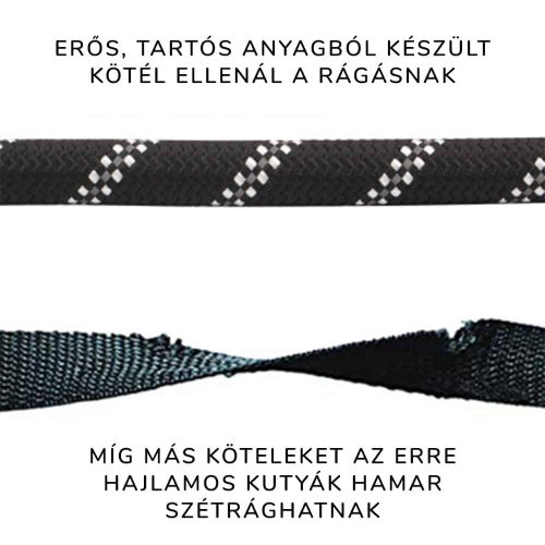 Kutyapóráz -fényvisszaverős - 120 cm - Piros