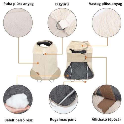 Meleg Kutyaruha, Kutyakabát - XL, Zöld