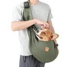 Kutyahordozó válltáska közepes termetű kutyáknak - Khaki