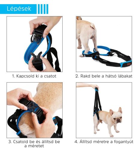 Csípő emelő rehabilitációs hám kutyáknak - L