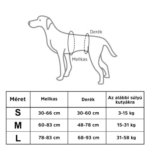 2 Részes emelő hám kutyáknak - L