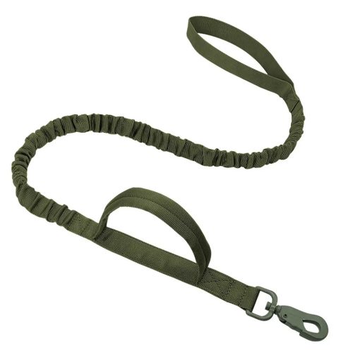Bungee kutyapóráz duplafogantyúval - 96-140 cm - Zöld