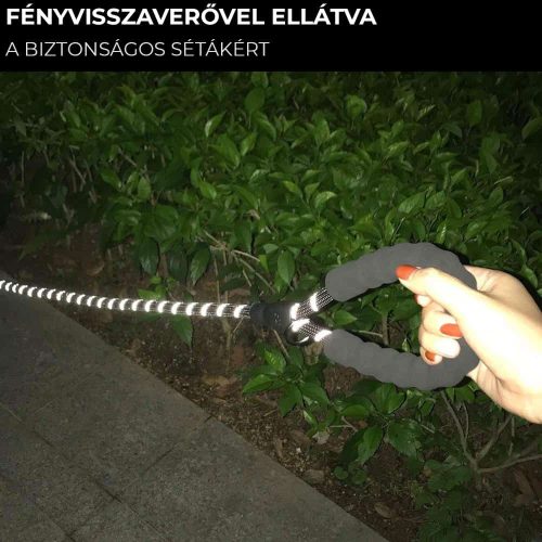 Kutyapóráz -fényvisszaverős - 150 cm - Narancssárga