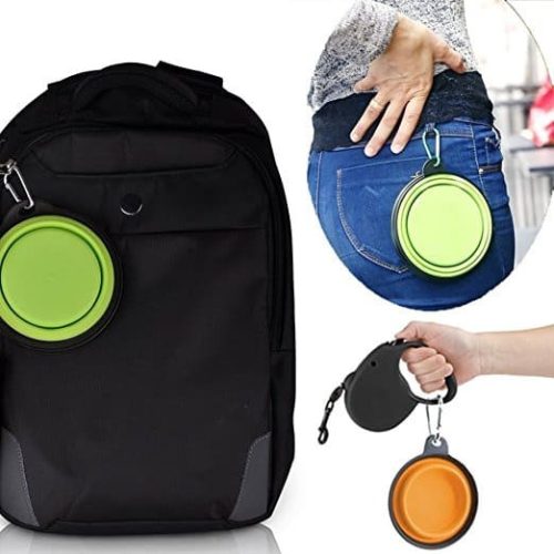 Összecsukható Kutyatál Utazáshoz - 0.5 liter - Piros